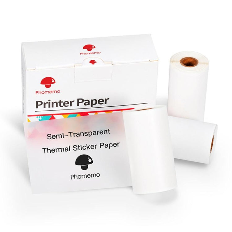 3 rotoli carta termica 50mm per stampanti Phomemo M02 e M03