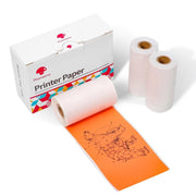 3 rotoli/pacco Phomemo per M02 / M02S / M02Pro 53mm etichette termiche autoadesive per stampante di lettere nere su fondo viola/rosa rosso/arancione, Purple / Rose Red / Orange Bottom