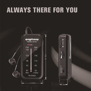 Mini radio portatile FM/AM con clip posteriore