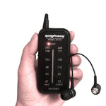 Mini radio portatile FM/AM con clip metallica posteriore