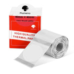 180 etichette autoadesive trasparenti Phomemo 40x40mm