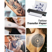 Per Phomemo M08F 100 fogli/pacco A4 Carta per trasferimento tatuaggi compatibile con MR.IN Brother Pocket Jet / MT800, A4 Tattoo Transfer Paper
