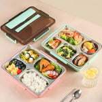 Bento Box per dormitorio studentesco isolato a tenuta stagna con scatola per il pranzo in acciaio inossidabile 304, 4 Grid Pink, 4 Grid Black, 4 Grid Blue, 5 Grid Pink, 5 Grid Black, 5 Grid Blue