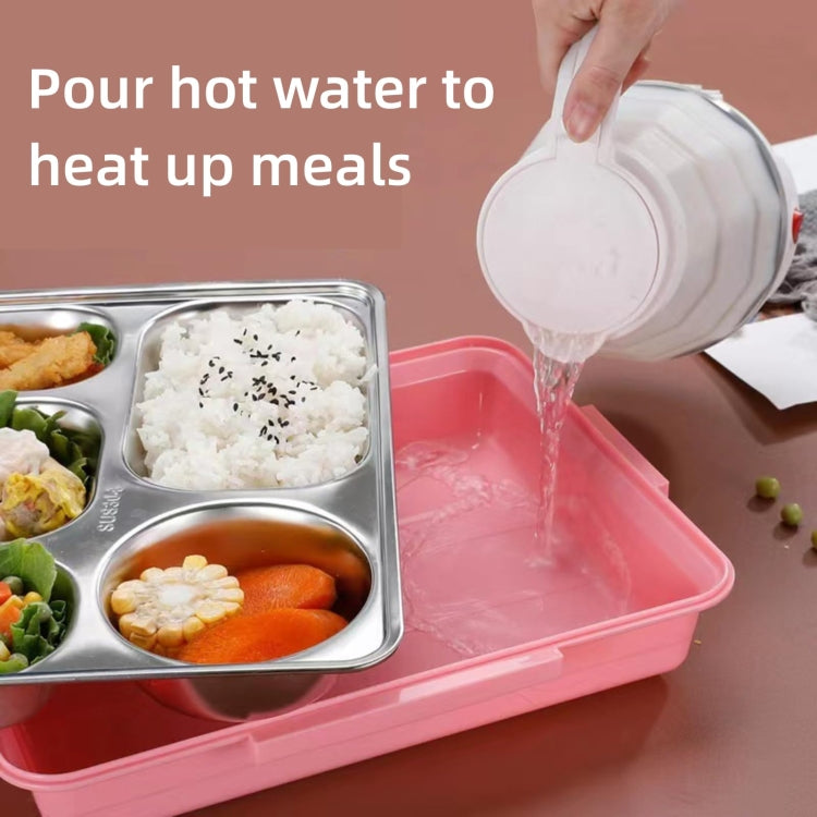 Bento Box per dormitorio studentesco isolato a tenuta stagna con scatola per il pranzo in acciaio inossidabile 304, 4 Grid Pink, 4 Grid Black, 4 Grid Blue, 5 Grid Pink, 5 Grid Black, 5 Grid Blue