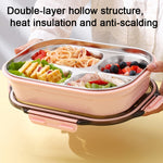 Bento Box per dormitorio studentesco isolato a tenuta stagna con scatola per il pranzo in acciaio inossidabile 304, 4 Grid Pink, 4 Grid Black, 4 Grid Blue, 5 Grid Pink, 5 Grid Black, 5 Grid Blue