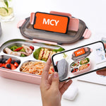 Bento Box per dormitorio studentesco isolato a tenuta stagna con scatola per il pranzo in acciaio inossidabile 304, 4 Grid Pink, 4 Grid Black, 4 Grid Blue, 5 Grid Pink, 5 Grid Black, 5 Grid Blue