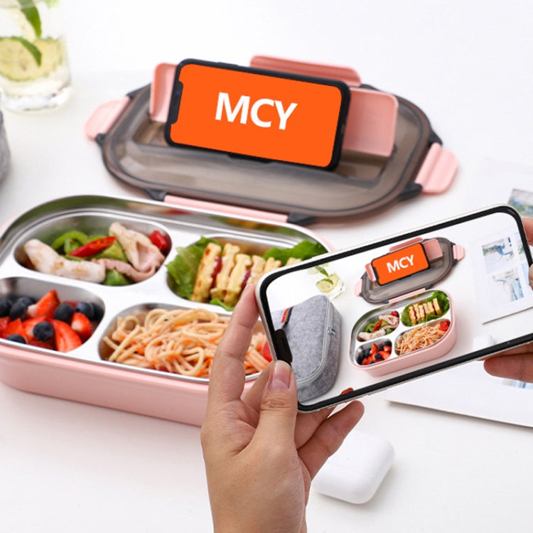 Bento Box per dormitorio studentesco isolato a tenuta stagna con scatola per il pranzo in acciaio inossidabile 304, 4 Grid Pink, 4 Grid Black, 4 Grid Blue, 5 Grid Pink, 5 Grid Black, 5 Grid Blue