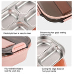 Bento Box per dormitorio studentesco isolato a tenuta stagna con scatola per il pranzo in acciaio inossidabile 304, 4 Grid Pink, 4 Grid Black, 4 Grid Blue, 5 Grid Pink, 5 Grid Black, 5 Grid Blue