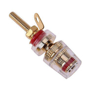 Morsettiera trasparente di media estensione Morsetto a banana da 4 mm per amplificatore audio, Medium Red