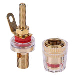 Morsettiera trasparente di media estensione Morsetto a banana da 4 mm per amplificatore audio, Medium Red