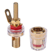 Morsettiera trasparente di media estensione Morsetto a banana da 4 mm per amplificatore audio, Medium Red