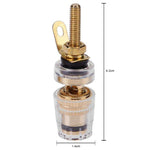 Morsettiera trasparente di media estensione Morsetto a banana da 4 mm per amplificatore audio, Medium Black