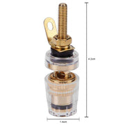 Morsettiera trasparente di media estensione Morsetto a banana da 4 mm per amplificatore audio, Medium Black