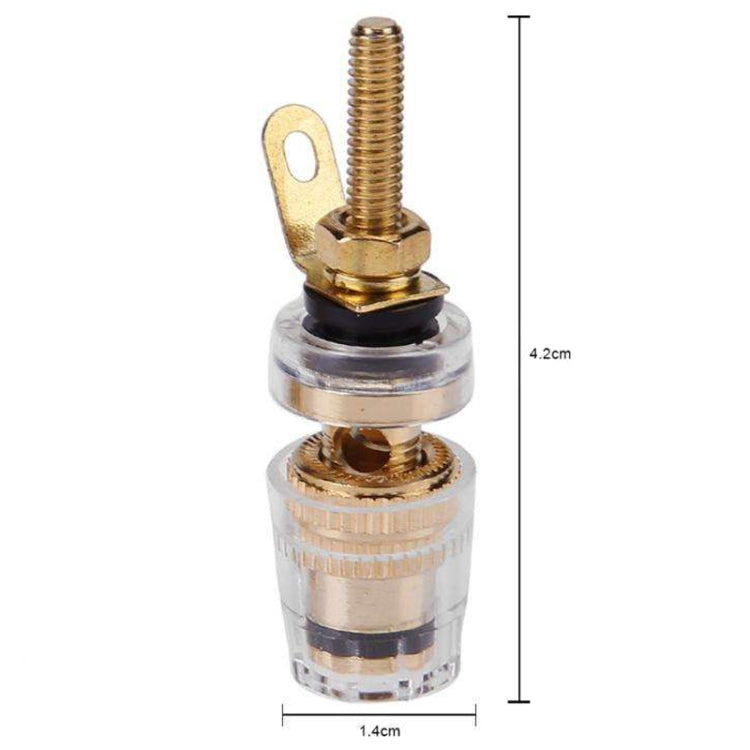 Morsettiera trasparente di media estensione Morsetto a banana da 4 mm per amplificatore audio, Medium Black