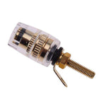 Morsettiera trasparente di media estensione Morsetto a banana da 4 mm per amplificatore audio, Medium Black