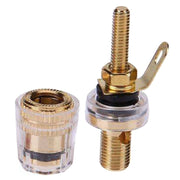 Morsettiera trasparente di media estensione Morsetto a banana da 4 mm per amplificatore audio, Medium Black
