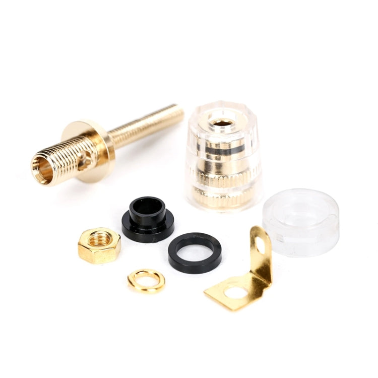 Morsettiera trasparente di media estensione Morsetto a banana da 4 mm per amplificatore audio, Medium Black