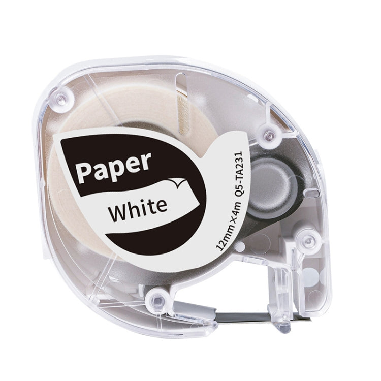 Per Phomemo P12 / P12 Pro Nastro per etichette di consumo da 12 mm x 4 m, Black Word On White Thermal Paper, Black Word On White Synthetic Paper, Black Word On White Thermal Transfer, Black Word On Transparent Synthetic Paper                           ...
