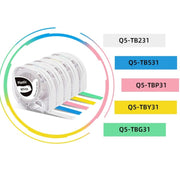 Per Phomemo P12 / P12 Pro Nastro per etichette di consumo da 12 mm x 4 m, Black Word On White Thermal Paper, Black Word On White Synthetic Paper, Black Word On White Thermal Transfer, Black Word On Transparent Synthetic Paper                           ...