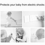 UK Copertura protettiva per presa a 3 fori Copertura protettiva per alimentatore per prevenzione scosse elettriche per neonati e bambini piccoli, Round Black, Round Transparent, Pear Shaped White, Round Thin White, Round Thin Black