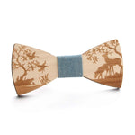 Decorazione per abbigliamento con fiocco da uomo in legno con papillon, Elk Blue, Elk Black, Puzzle Blue, Puzzle Black, Music Blue, Music Black, Small Anchor Blue, Small Anchor Black