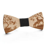 Decorazione per abbigliamento con fiocco da uomo in legno con papillon, Elk Blue, Elk Black, Puzzle Blue, Puzzle Black, Music Blue, Music Black, Small Anchor Blue, Small Anchor Black