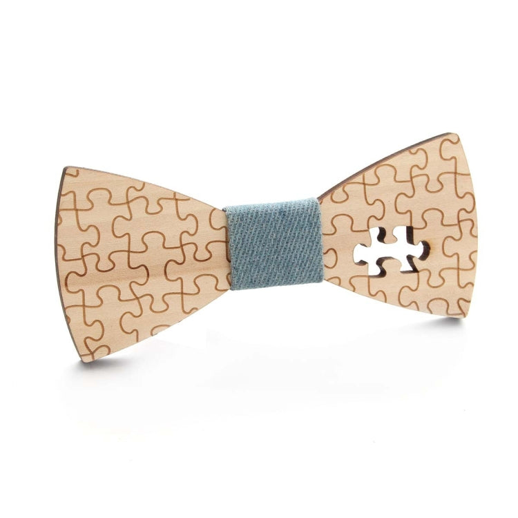 Decorazione per abbigliamento con fiocco da uomo in legno con papillon, Elk Blue, Elk Black, Puzzle Blue, Puzzle Black, Music Blue, Music Black, Small Anchor Blue, Small Anchor Black
