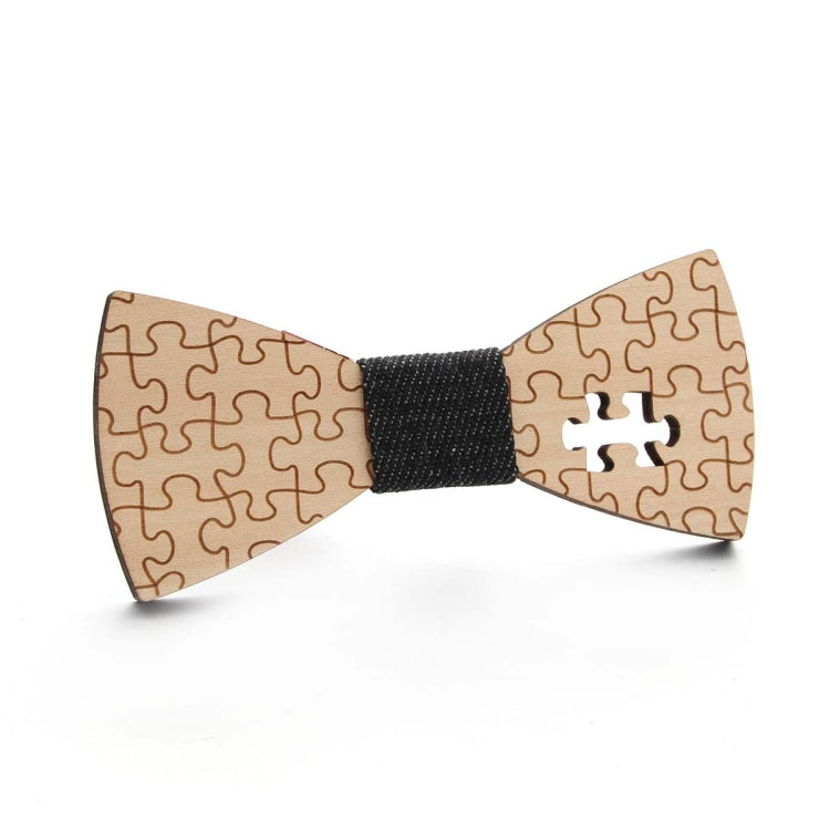 Decorazione per abbigliamento con fiocco da uomo in legno con papillon, Elk Blue, Elk Black, Puzzle Blue, Puzzle Black, Music Blue, Music Black, Small Anchor Blue, Small Anchor Black