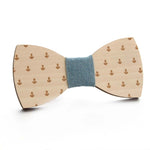 Decorazione per abbigliamento con fiocco da uomo in legno con papillon, Elk Blue, Elk Black, Puzzle Blue, Puzzle Black, Music Blue, Music Black, Small Anchor Blue, Small Anchor Black