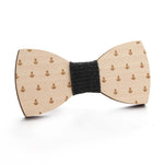 Decorazione per abbigliamento con fiocco da uomo in legno con papillon, Elk Blue, Elk Black, Puzzle Blue, Puzzle Black, Music Blue, Music Black, Small Anchor Blue, Small Anchor Black