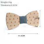 Decorazione per abbigliamento con fiocco da uomo in legno con papillon, Elk Blue, Elk Black, Puzzle Blue, Puzzle Black, Music Blue, Music Black, Small Anchor Blue, Small Anchor Black