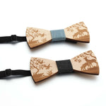 Decorazione per abbigliamento con fiocco da uomo in legno con papillon, Elk Blue, Elk Black, Puzzle Blue, Puzzle Black, Music Blue, Music Black, Small Anchor Blue, Small Anchor Black