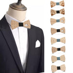Decorazione per abbigliamento con fiocco da uomo in legno con papillon, Elk Blue, Elk Black, Puzzle Blue, Puzzle Black, Music Blue, Music Black, Small Anchor Blue, Small Anchor Black