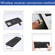 Rii X1 2.4G Mini Classic Wireless Tastiera e mouse Kit tutto in uno