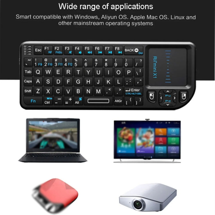 Rii X1 2.4G Mini Classic Wireless Tastiera e mouse Kit tutto in uno