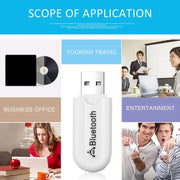 Adattatore Bluetooth AUX per ricevitore audio Bluetooth wireless USB a doppia uscita