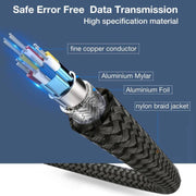 Cavo DP Cavo di collegamento per monitor del computer 8K 30 AWG OD: 6,3 mm con rete in nylon, 1m, 1.5m, 2m, 3m