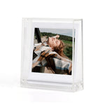 Supporto per cornice quadrata trasparente bifacciale per polaroid