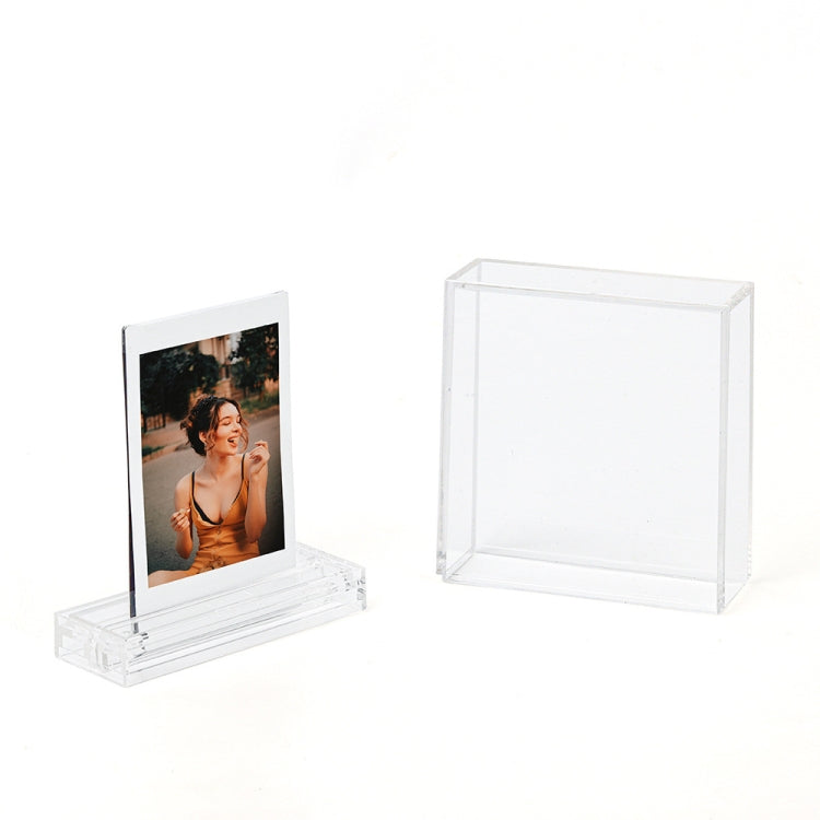 Supporto per cornice quadrata trasparente bifacciale per polaroid