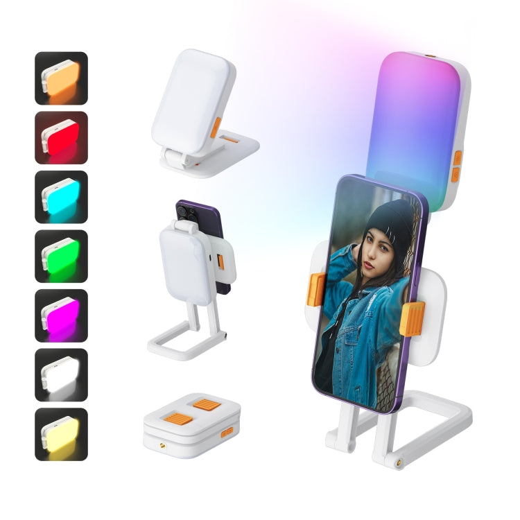 Lampada tascabile D2 Pro Mini RGB Fill Light con supporto per cellulare