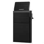 Portafoglio sottile in metallo Porta carte di credito pop-up Blocco RFID Clip per biglietti da visita da uomo