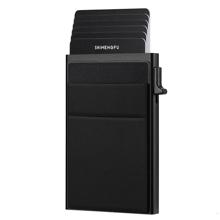 Portafoglio sottile in metallo Porta carte di credito pop-up Blocco RFID Clip per biglietti da visita da uomo