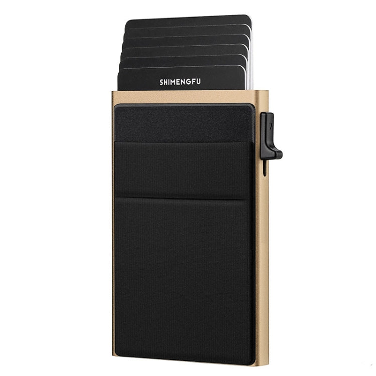 Portafoglio sottile in metallo Porta carte di credito pop-up Blocco RFID Clip per biglietti da visita da uomo