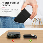 Portafoglio sottile in metallo Porta carte di credito pop-up Blocco RFID Clip per biglietti da visita da uomo
