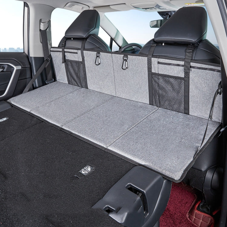 Tavola pieghevole per lettino da campeggio per auto SUV, tavola di estensione della fila posteriore per Tesla, Gray, Black, Gray Embossed, Black Embossed