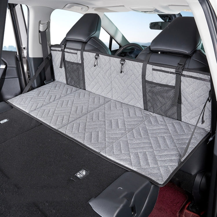 Tavola pieghevole per lettino da campeggio per auto SUV, tavola di estensione della fila posteriore per Tesla, Gray, Black, Gray Embossed, Black Embossed
