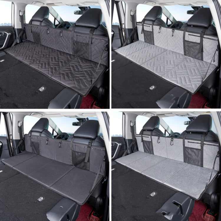 Tavola pieghevole per lettino da campeggio per auto SUV, tavola di estensione della fila posteriore per Tesla, Gray, Black, Gray Embossed, Black Embossed