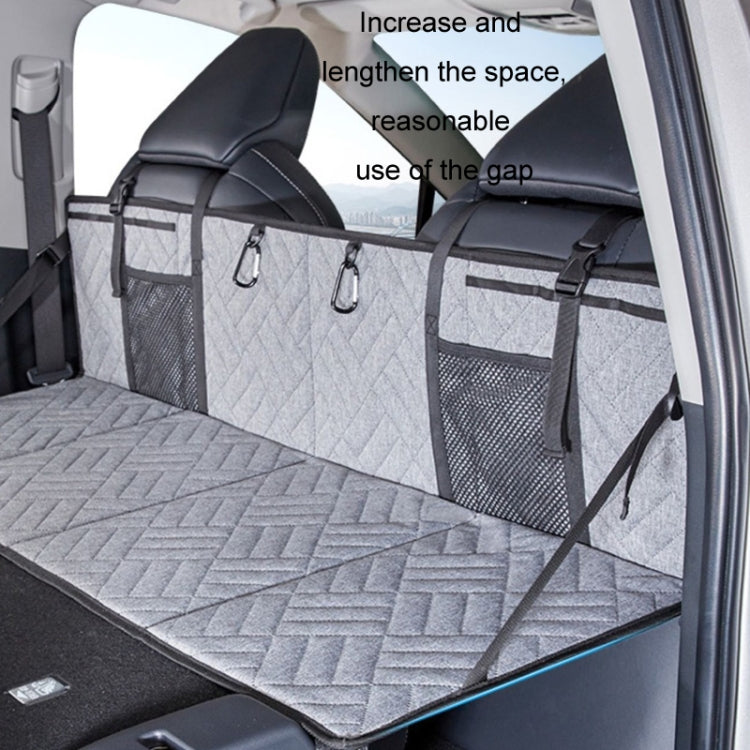 Tavola pieghevole per lettino da campeggio per auto SUV, tavola di estensione della fila posteriore per Tesla, Gray, Black, Gray Embossed, Black Embossed