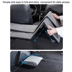 Tavola pieghevole per lettino da campeggio per auto SUV, tavola di estensione della fila posteriore per Tesla, Gray, Black, Gray Embossed, Black Embossed