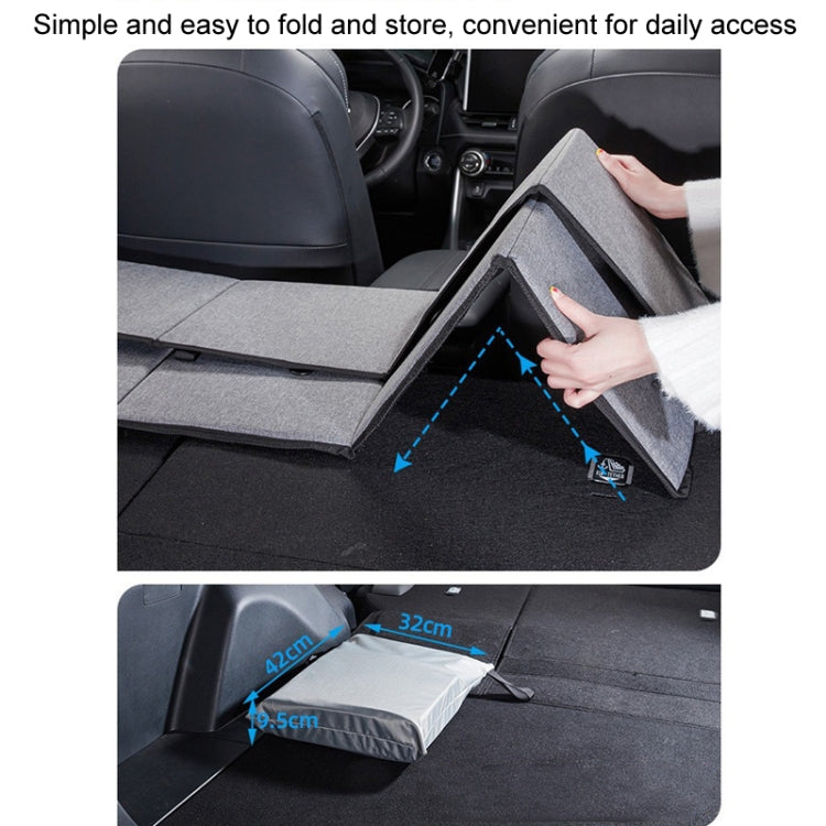 Tavola pieghevole per lettino da campeggio per auto SUV, tavola di estensione della fila posteriore per Tesla, Gray, Black, Gray Embossed, Black Embossed